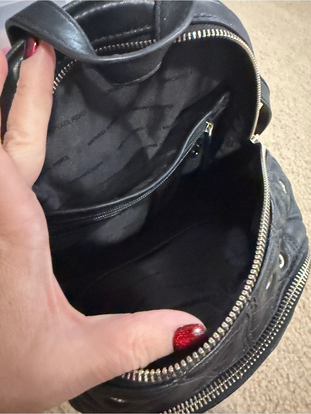 Michael Kors Studded Black Mini Backpack - Picture 5 of 10